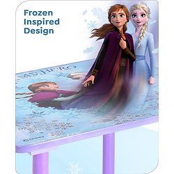 Babyhug Disney Frozen Multipurpose Study Table with 2 Chairs - Purple