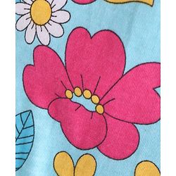 Babyhug Cotton Knit Full Sleeves Night Suit With Floral Print- Light Blue