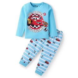 Babyhug Disney Single Jersey Knit Half Sleeves Night Suit With Chip N Dale Graphic -  Green & White