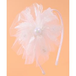 Babyhug Floral Applique Hair Band - White