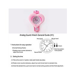 Babyhug Analog Watch With Heart Applique Free Size - Pink