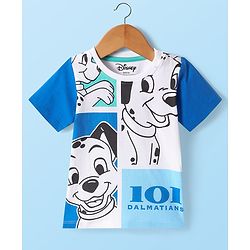 Babyhug Disney Single Jersey Knit Half Sleeves T-Shirt with 101 Dalmatian Graphic - Blue
