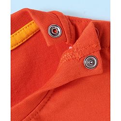 Babyhug Disney Single Jersey Knit Half Sleeves Cut & Sew T-Shirt with Simba Graphics - Red