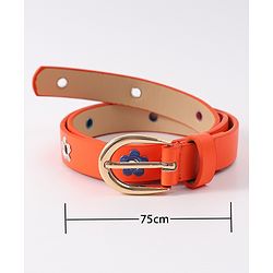 Babyhug Belt with Floral Applique - Orange