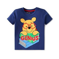 Babyhug Disney Single Jersey Knit Half Sleeves T-Shirt with Winnie the Pooh Graphic - Blue