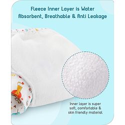 Babyhug 100% Cotton Reusable Potty Training Pull Up Padded Pants Pack of 6 Size 0 (9 - 12 months) - Multicolour