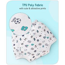 Babyhug 100% Cotton Reusable Sports Theme Print Potty Training Pull Up Padded Pants Pack of 1 - Size 0 (9 - 12 months) - Grey