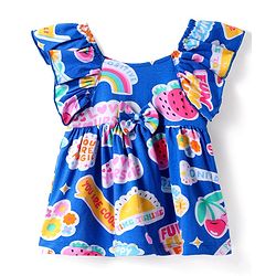 Babyhug Single Jersey Knit Half Sleeves Frocks With Hearts  Print Pack Of 2 - Multicolor main image 0