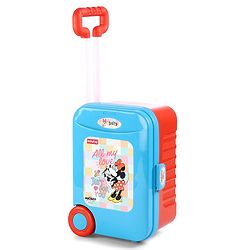 Babyhug Disney Mickey & Friends Doctor Trolley for Kids| Kids Doctors Play Set trolley, Medical Trolley Cart for Kids with 18 Pcs - Blue & Red