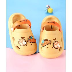 Cute Walk by Babyhug Clogs With Back Strap Closure & Clogs Applique - Mustard
