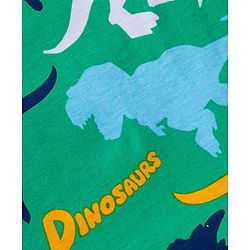 Babyhug Cotton Knit Full Sleeves Night Suit with Dino Print - Green