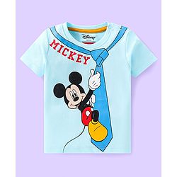 Babyhug Disney Single Jersey Knit Full Sleeves T-Shirts with Disney Characters Graphic Pack of 3 - Light Blue Orange & Blue