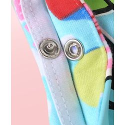 Babyhug Disney Single Jersey Knit Dungaree & Full Sleeves T-Shirt Set with Mickey Mouse Graphics - Aqua Blue