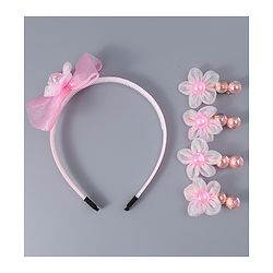 Babyhug Hairband & Clips Accessories Combo Set - Pink