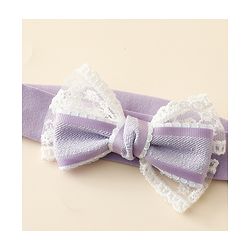 Babyhug Free Size Headbands With Bow Applique Pack Of 2 - Purple