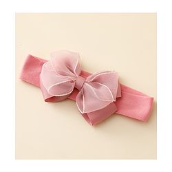 Babyhug Free Size Headbands With Floral & Bow Applique Pack Of 2 - Pink