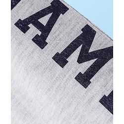 Babyhug Terry Knit Full Length Lounge Pants With Game Text Print - Grey