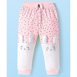 Babyhug Twill Woven Full Length Solid Color Flared Pants with Belt - White main image 1