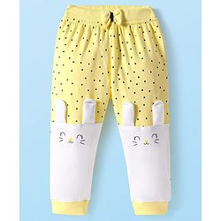 Babyhug Twill Woven Full Length Solid Color Flared Pants with Belt - White main image 0