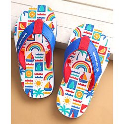 Cute Walk by Babyhug Flip Flops With Back Strap Bunny Print - Orange