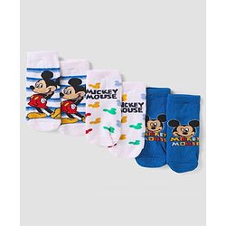 Cute Walk by Babyhug  Knit Ankle Length Anti Bacterial Anti Skid Socks with Design Pack of 3 - Pink White & Light Blue main image 0