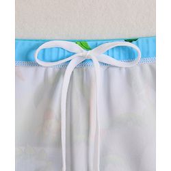 Babyhug Swimming Trunks & Cap with Dino Print - Green