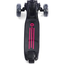 Babyhug 3 Wheel Pink & Black Foldable Kids Scooter With LED Wheels & Music|4 Level Adjustable|Non-Slip Wide Deck| 50 Kg Capacity| Lean to Steer Mechanism| Foot Brake| Easy Fold Design | No Assembly