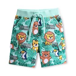 Babyhug Twill Denim Mid Thigh Shorts With Stretch Butterfly Print - Navy Blue main image 0