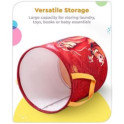 Babyhug Disney Foldable Laundry Bag with Handle Lion King Theme - Red