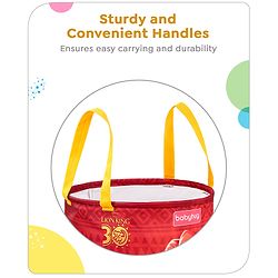 Babyhug Disney Foldable Laundry Bag with Handle Lion King Theme - Red