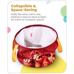 Babyhug Disney Foldable Laundry Bag with Handle Lion King Theme - Red