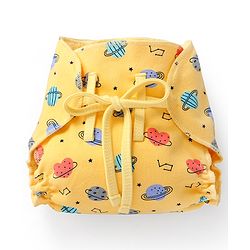 Babyhug Leak-Proof Cloth Langot Pack of 3 Small Solar Print - Multicolour | Triple Layer Protection | Reusable | Designed for Short Term Comfy Wear | Mess Free