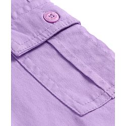 Babyhug Twill Woven Full Length Solid Trouser with Stretch - Lavender