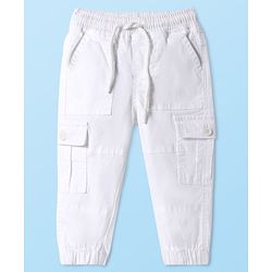 Babyhug Boy Cotton Woven Trousers & Pants 5-6Y White
