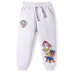 Babyhug Cotton Knit Full Length Lounge Pant with Paw Patrol Print - Grey