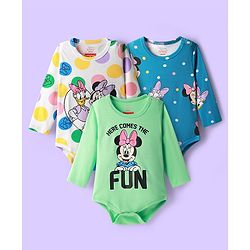 Babyhug Disney Interlock Knit Full Sleeves Onesies With Winnie The Pooh Graphics Pack of 3 - Multicolor