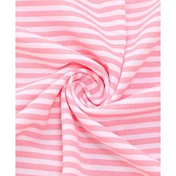 Babyhug Terry Knit Striped Hooded Towel With Cow Patch L 81 x B 75 cm - Pink