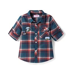 Babyhug Knitted Full Sleeves Checks Sweater - Blue