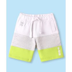 Babyhug Mid Thigh Length Solid Color Stretchable Denim Shorts - Black