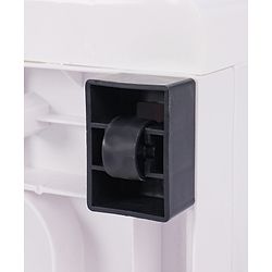 Babyhug 4 Layers High Density Plastic Storage Cabinet Teddy Print With Wheels - White