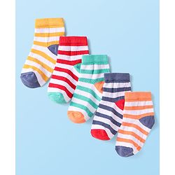 Cute Walk By Babyhug Non Terry Anti Bacterial Ankle Length Socks Smile Design Pack Of 3 - White & Yellow main image 0