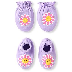 Babyhug 100% Cotton Interlock Knit Mittens With Stripes & Animal Print Pack Of 3 - Yellow Light Blue & Light Green main image 0