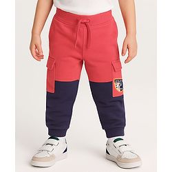 Babyhug Cotton Looper Full Length Lounge Pant Text Print - Blue main image 0