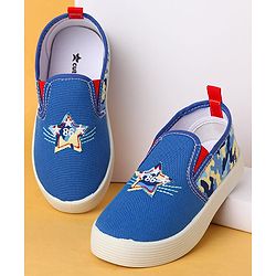 Cute Walk by Babyhug Slip On Casual Shoes With Star Patch - Blue