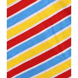 Babyhug 100% Cotton Single Jersey Knit Sleeveless Sando With Striped Print - Yellow