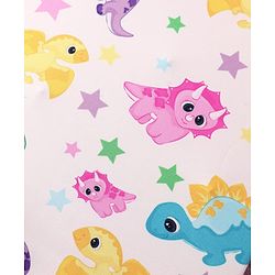 Babyhug Cotton Water Repellant Full Sleeves Two Piece Swimsuit With Dino Print - Pink