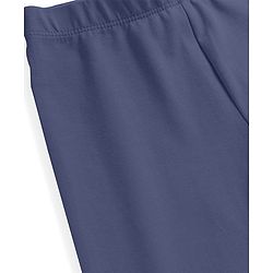 Babyhug Cotton Lycra Full Length Skinny Fit Solid Leggings with Stretch - Navy
