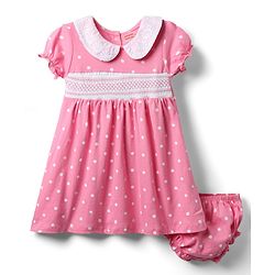 Babyhug Cotton Woven Half Sleeves Frock With Polka Dot Print & Bloomer - Pink