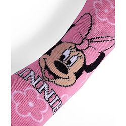 Cute Walk By Babyhug Knit Antibacterial Socks With Minnie Mouse Graphics Pack Of 3 - Yellow Pink & Blue