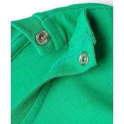 Babyhug Cotton Knit Half Sleeves T-Shirt with Animal Print & Patch Detailing - Green